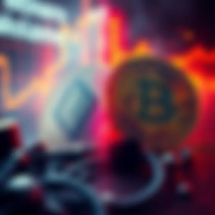 A visual comparison of Monero and Bitcoin, highlighting Monero's focus on privacy and financial freedom, set against a backdrop of economic challenges.