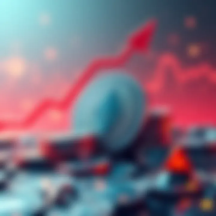 An illustration of Monero coins with an upward arrow, symbolizing increasing demand for privacy-focused cryptocurrencies after Tornado Cash events.