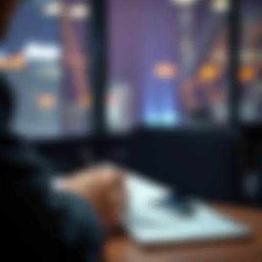 A person sharing feedback about Monero's integration with Trezor, with a Trezor device in view and a notepad for notes.