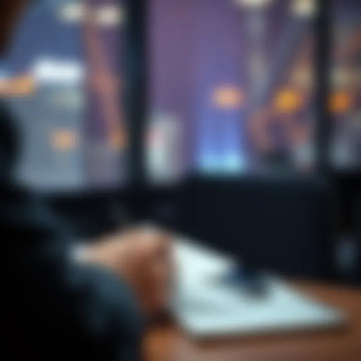 A person sharing feedback about Monero's integration with Trezor, with a Trezor device in view and a notepad for notes.