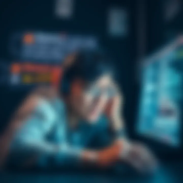 A person shows distress while trying to restore a Monero wallet, looking at error messages on a computer screen.