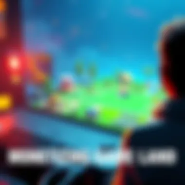 A player viewing their four plots of land in a game, planning ways to earn money from them.