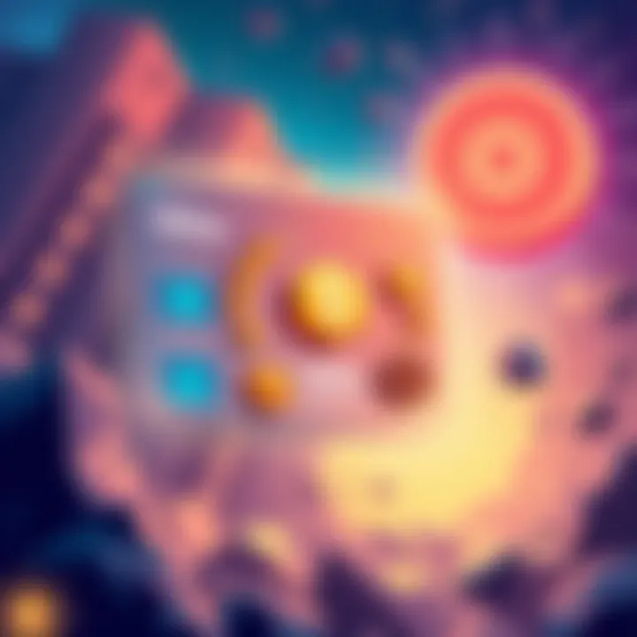 A graphic showing the MoneyGlitchFun platform interface, with rewards tokens and SOL being illustrated, capturing the essence of token creation without coding.