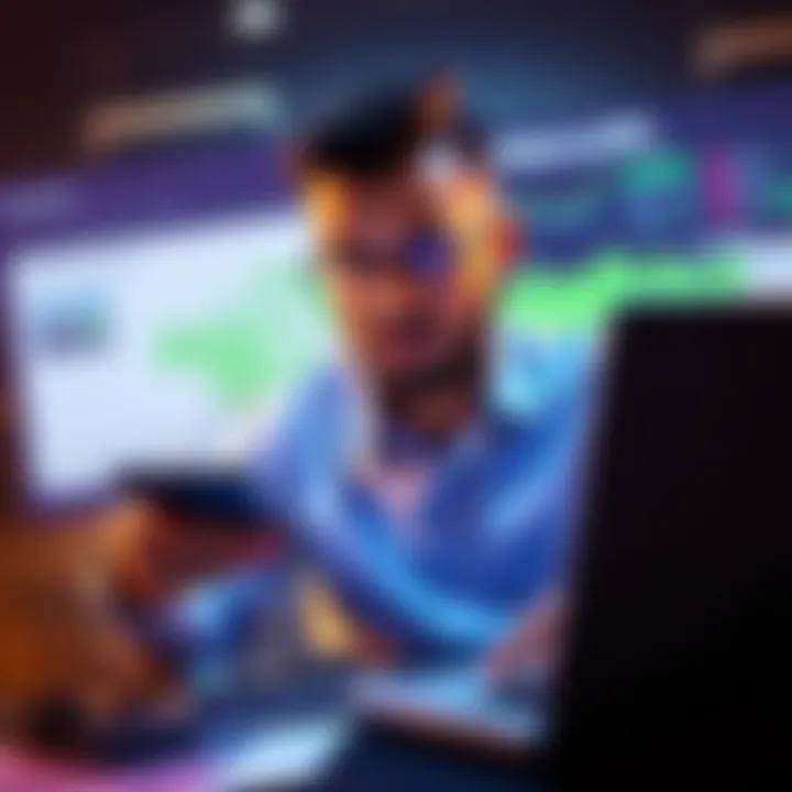 A person examining their monthly budget with a calculator and laptop, considering how much to invest in cryptocurrency