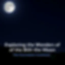 Moon over Earth A bright full Moon shining in the night sky above a silhouette of trees and hills.