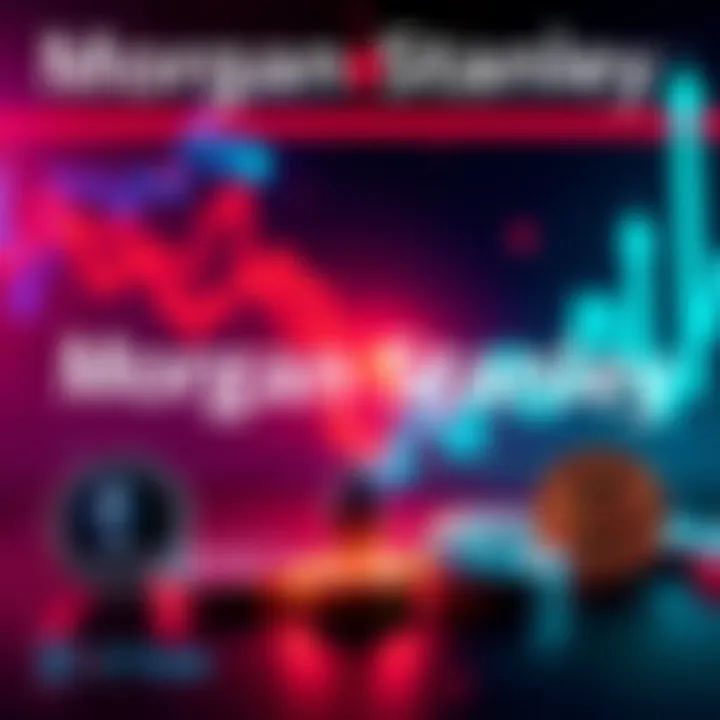A graphic showing Morgan Stanley's logo alongside symbols of cryptocurrency like Bitcoin and Ethereum