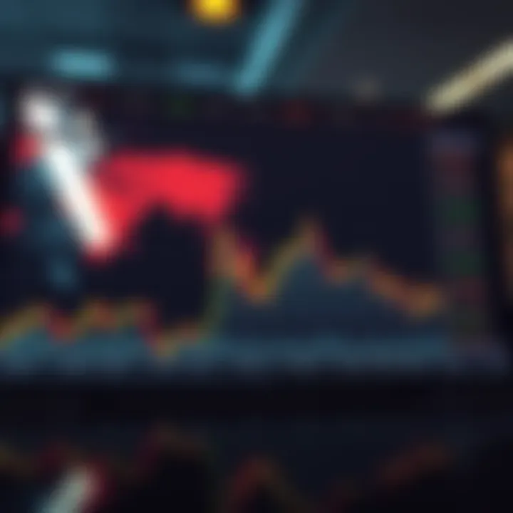 A stock chart displaying a significant decline in MSTR's value, illustrating a dramatic financial loss.