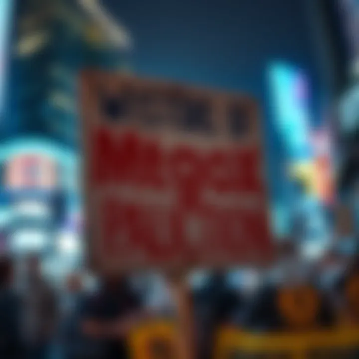 A vintage protest sign from the 2014 MtGox incident, showcasing cryptocurrency history