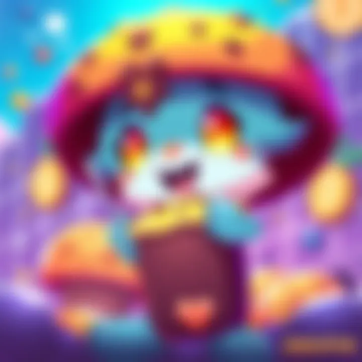$MUFFIN Token and Animated Series Illustration of a colorful animated character with a muffin, representing the $MUFFIN token in a fun and engaging scene that blends entertainment and blockchain elements.