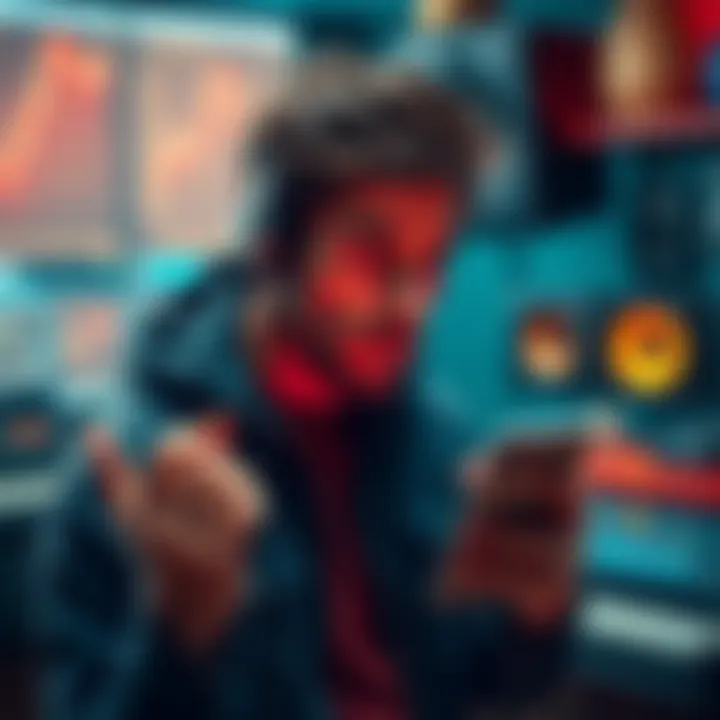 A worried musician holding a phone, reflecting on losing savings to a crypto wallet scam, with a blurred background of a music studio.