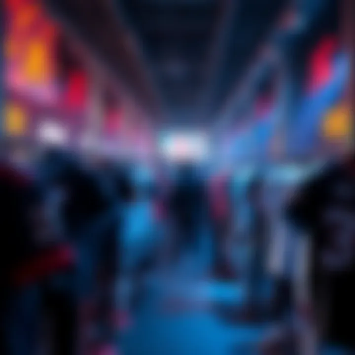 A vibrant display of various Mystery Jerseys showcasing unique designs in a lively sports atmosphere