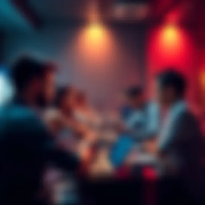 A group of people discussing the pros and cons of Nano (XNO) in a forum setting, with laptops and smartphones visible