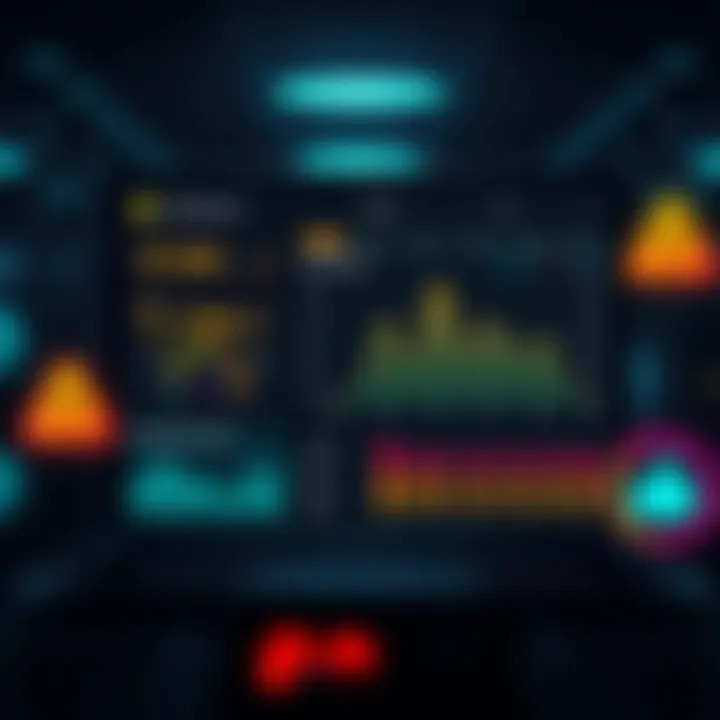 A visual representation of the issues users face with missing data on the Nano3s dashboard, featuring graphs and warning symbols.