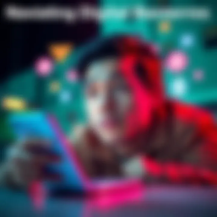 A bold visual representation of a person looking puzzled at a closed digital bank account on a mobile screen with financial icons floating around.