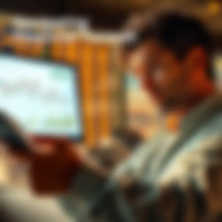 A thoughtful individual analyzing financial charts with a concerned expression, symbolizing investment challenges