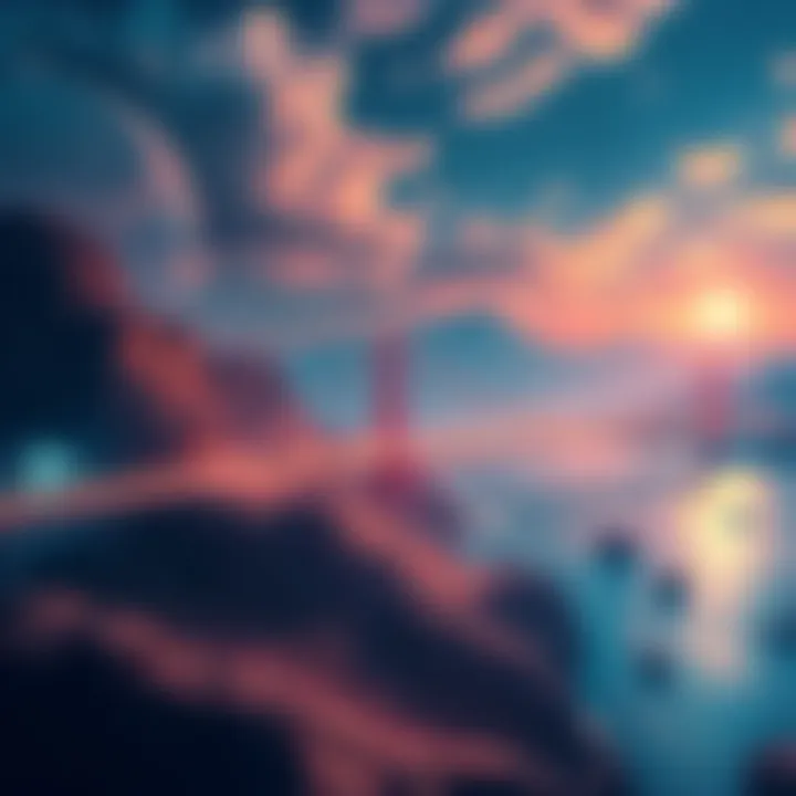 A digital landscape showcasing the convergence of traditional finance and cryptocurrency, highlighting innovative ad strategies