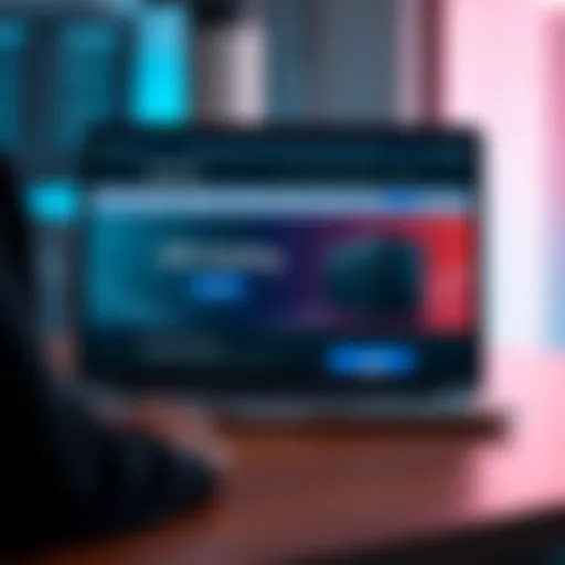 A laptop displaying NeironVps website offering VPS hosting services with options for Windows and Linux