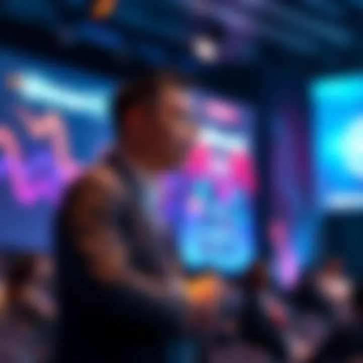 BitMart CEO Nenter Chow speaking about crypto capital allocation at a conference stage