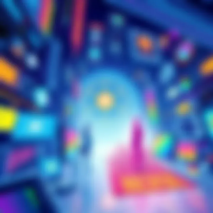 Illustration showing futuristic technology and innovations related to Neuron/4DSky, representing growth and community involvement.