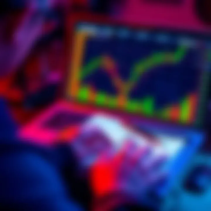 A beginner looking at cryptocurrency charts on a laptop with a notebook and pen, ready to take notes.