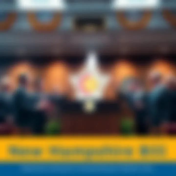 New Hampshire state officials celebrate the approval of the crypto reserve bill in a press conference