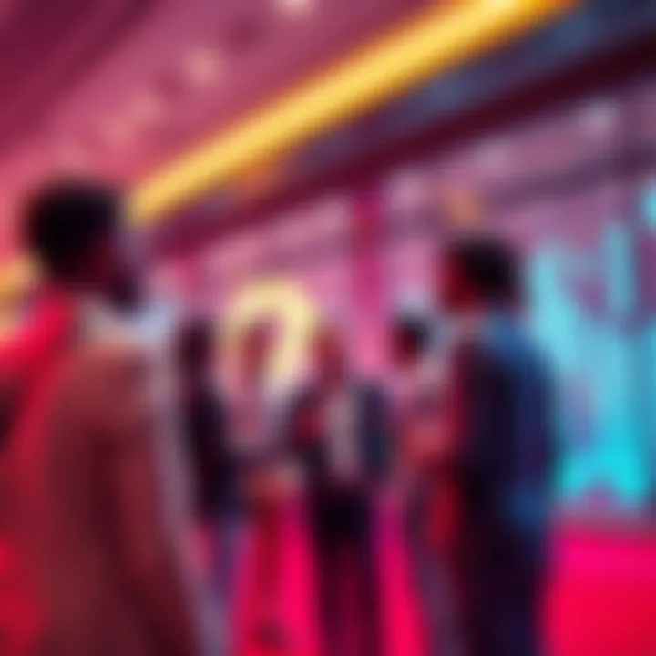 Group of new investors discussing Binance platform in a modern setting