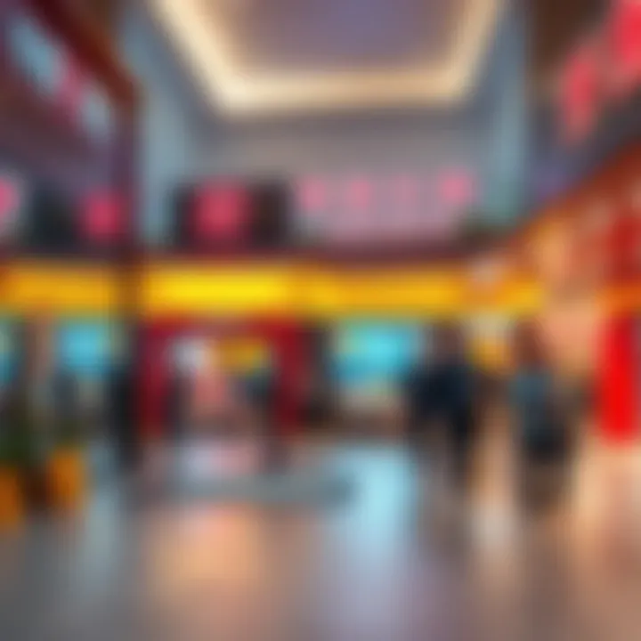 A new parcel is seen next to a popular Chinese restaurant, inviting people who visit the mall.