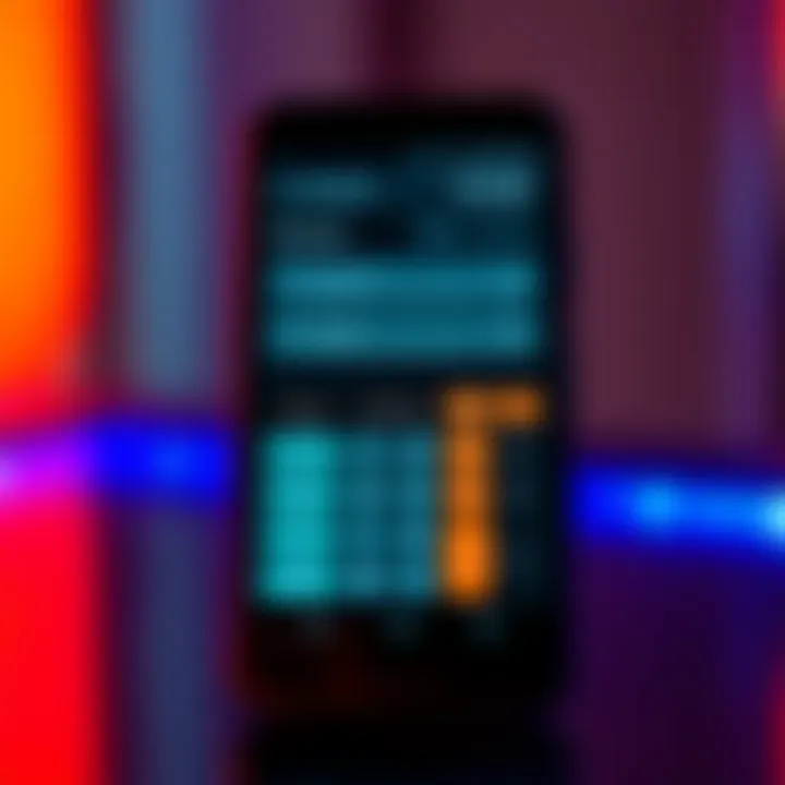 Screenshot of the new AE calculator app displaying user-friendly features and configuration options on an Android device.