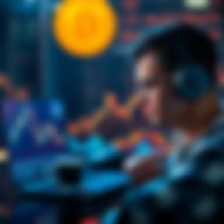 New Investor Examining Bitcoin A new investor looking at a Bitcoin chart on a laptop, contemplating investment strategies amid market uncertainty.
