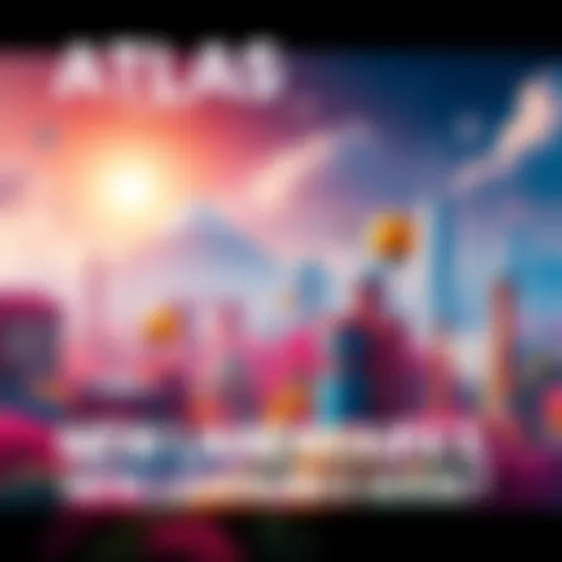 New Landmarks in ATLAS:EARTH A vibrant digital landscape showing new landmarks in ATLAS:EARTH, featuring colorful buildings and nature elements, signaling upcoming updates.