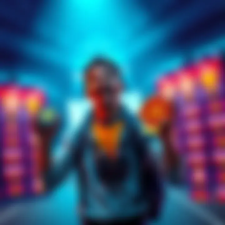 A new player showing excitement while holding five badges and standing in front of 21 parcels, contemplating his strategy to improve his game.