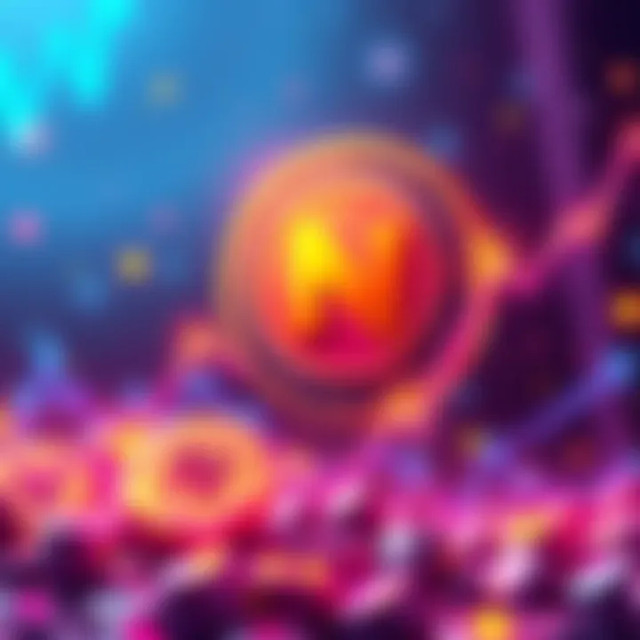 Nexo Token Interest Shifts An illustration depicting the Nexo token with fluctuating interest rates, symbolizing financial strategy and investment analysis.