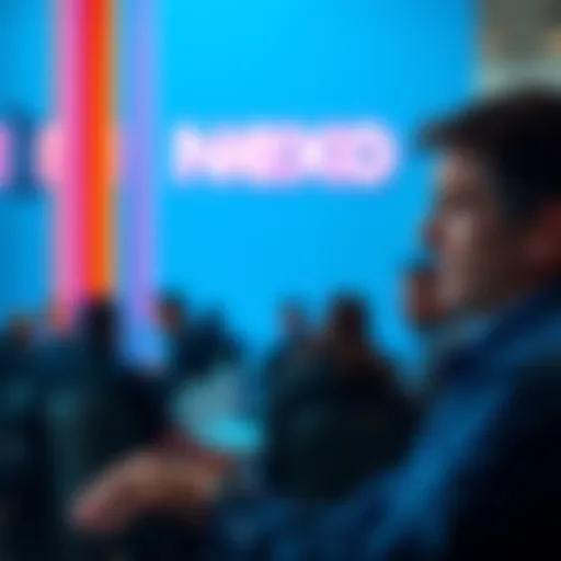 Nexo logo with a worried customer looking at a screen