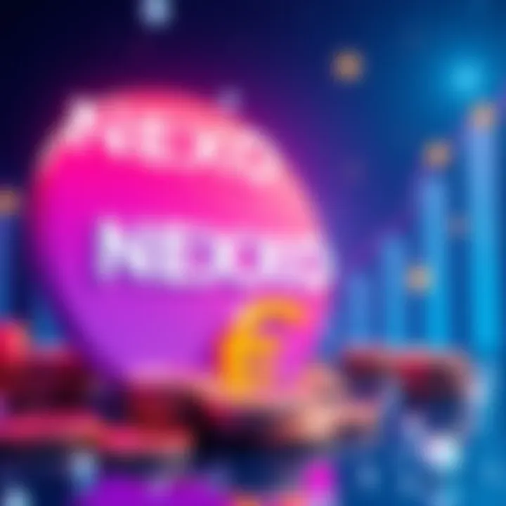 Nexo platform showcasing EUR stablecoins with euro symbols and financial growth imagery