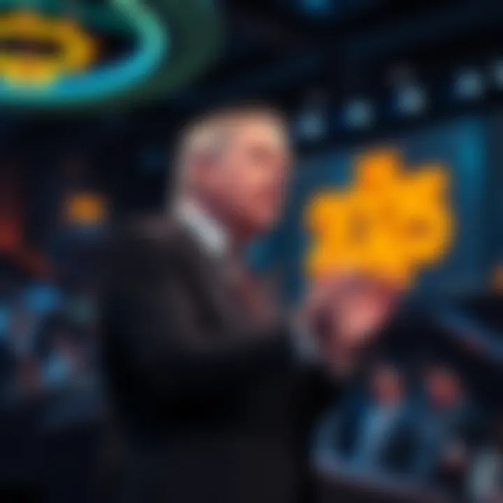 Nigel Farage speaking on stage about cryptocurrency at the Bitcoin 2025 conference in Las Vegas.