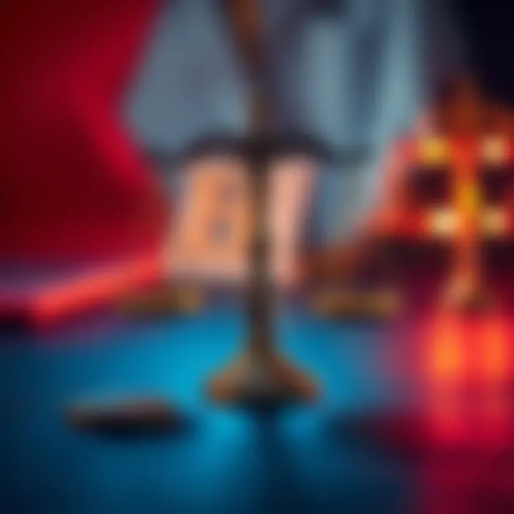 Nigerian Authorities Intensify Search for Binance Executive A symbolic representation of Nigeria's legal system and cryptocurrency, blending elements of justice scales with blockchain technology.