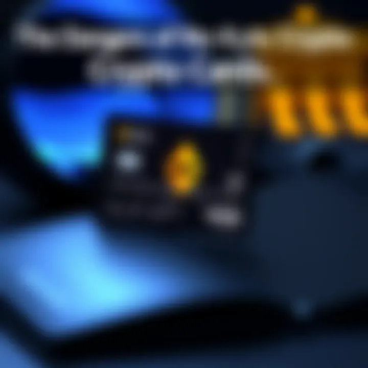A visual representation of a no KYC crypto card placed next to a digital wallet, highlighting privacy and control over funds.