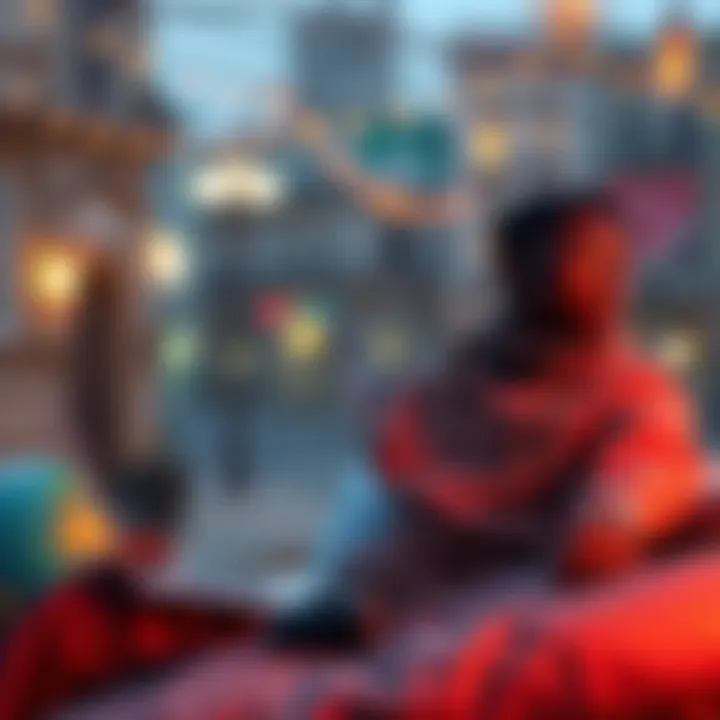 Navigating Banking Challenges as a Nomad A digital nomad contemplating banking options away from home, with a globe and laptop in view.