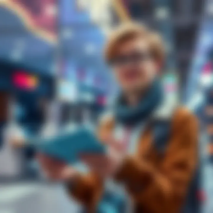 A traveler looks confused while checking their financial statements in Finland