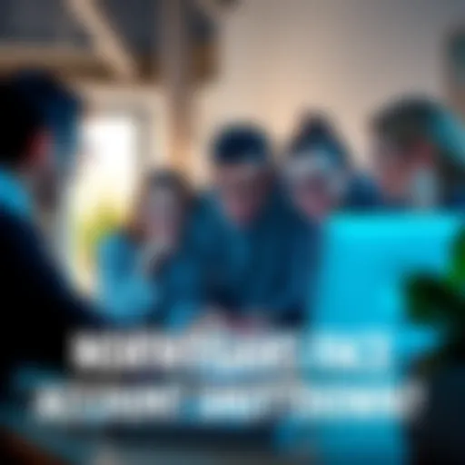 A group of Norwegians gathered around a laptop, discussing account shutdowns and sharing concerns about financial platforms.