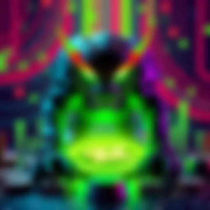 A visual representation of the Nvidia Nemoclaw AI agent alongside blockchain symbols, highlighting its connection with Hedera.