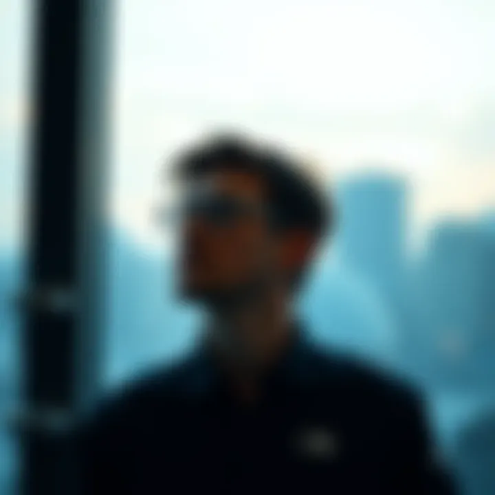 A contemplative individual observing their surroundings, symbolizing the importance of learning through observation.