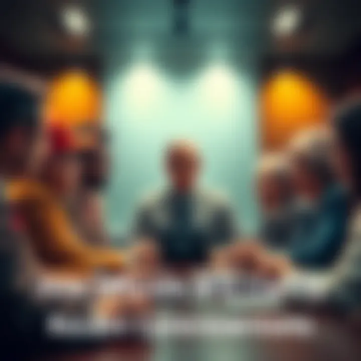 A group of officials in a meeting, focused on addressing public concerns and clarifying their positions