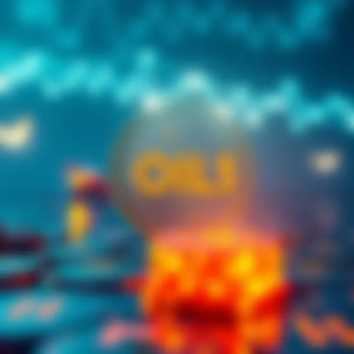 Visual representation of OIL1, an oil-backed stablecoin with Gulf oil reserves in the background and digital assets in the foreground.