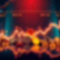 A graph showing rising oil prices alongside various cryptocurrency symbols, indicating potential market changes.