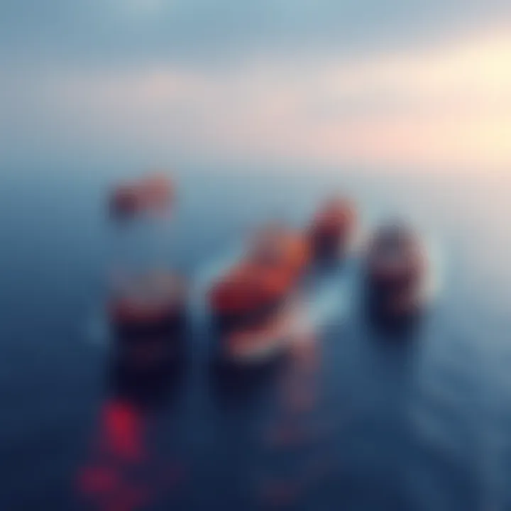 A view of oil tankers navigating the busy Strait of Hormuz, highlighting tension in the Middle East affecting global oil logistics.