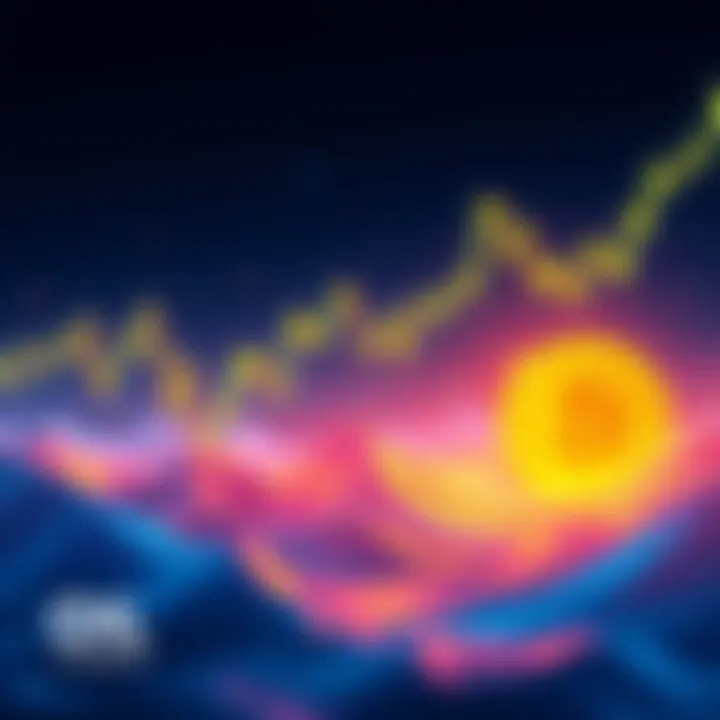 An illustration showing rising oil prices and trading charts, indicating oil's popularity in markets after Bitcoin.