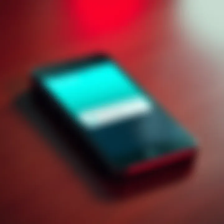 An old smartphone displaying an error message while trying to access the Revolut app, indicating compatibility issues due to outdated software.