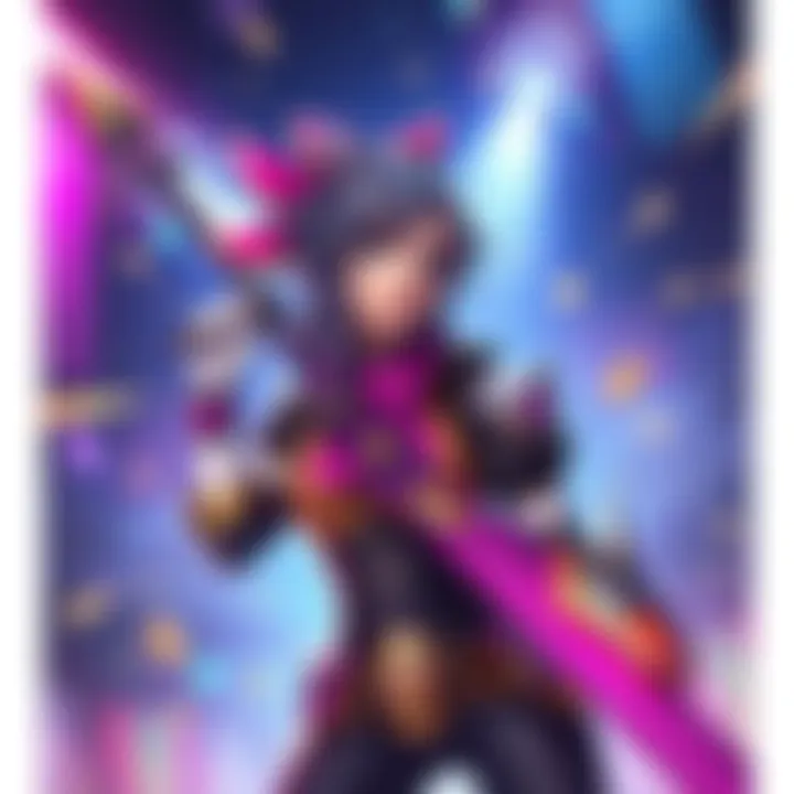 A vibrant banner featuring character Olga, showcasing her unique design and abilities, with a dynamic background emphasizing excitement.
