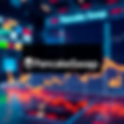 PancakeSwap logo with a graph showing rising trading volume, symbolizing its market dominance in July